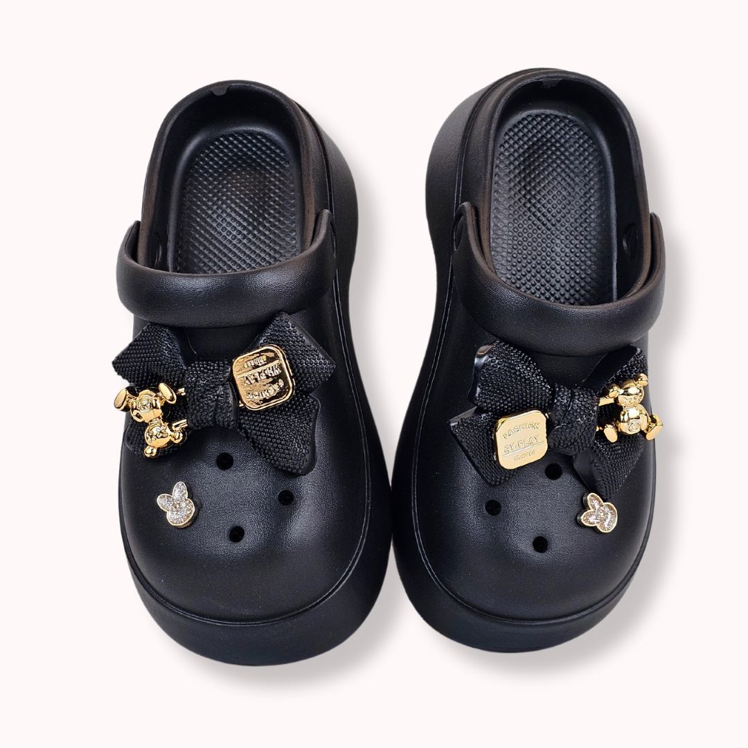 Thick Sole Bear clogs Black