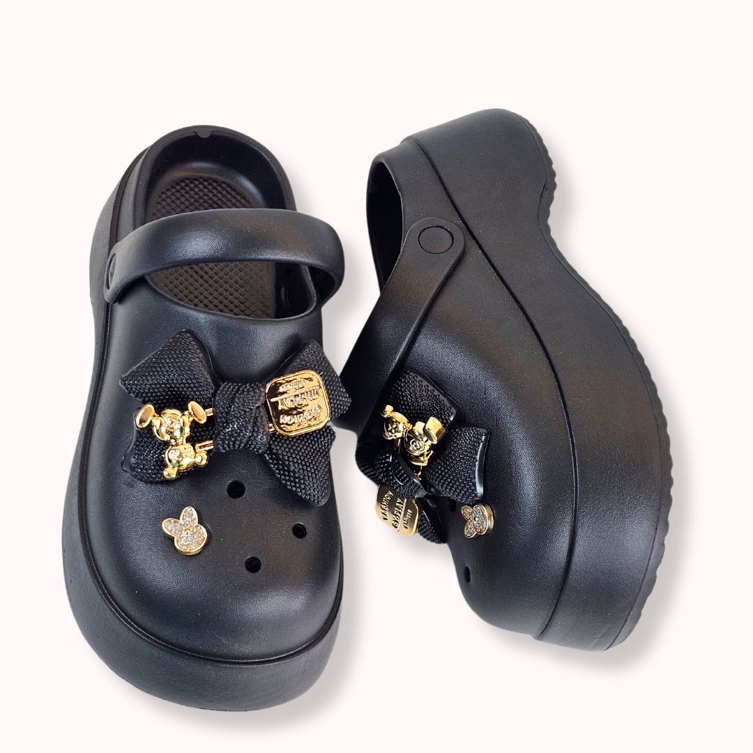 Thick Sole Bear clogs Black