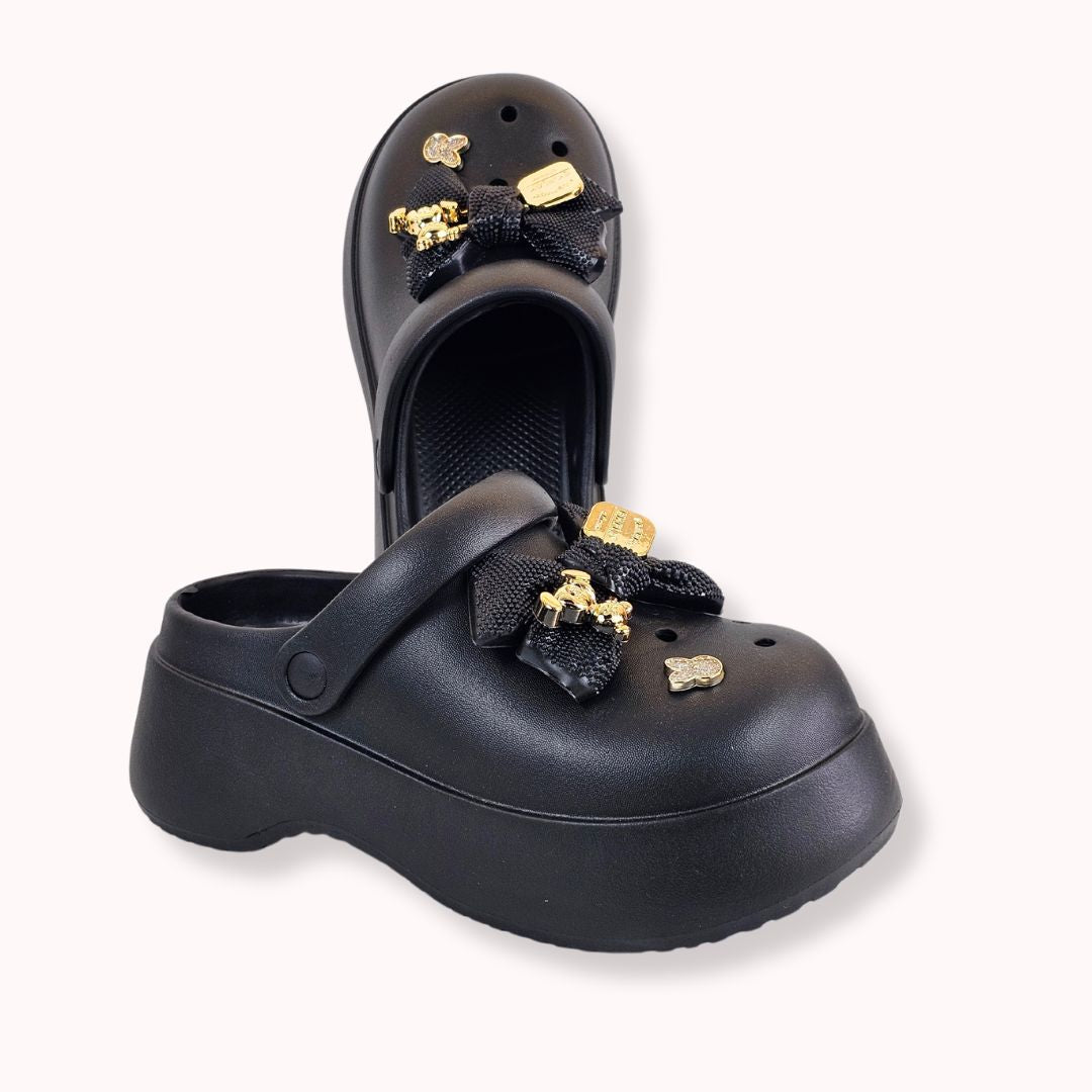 Thick Sole Bear clogs Black