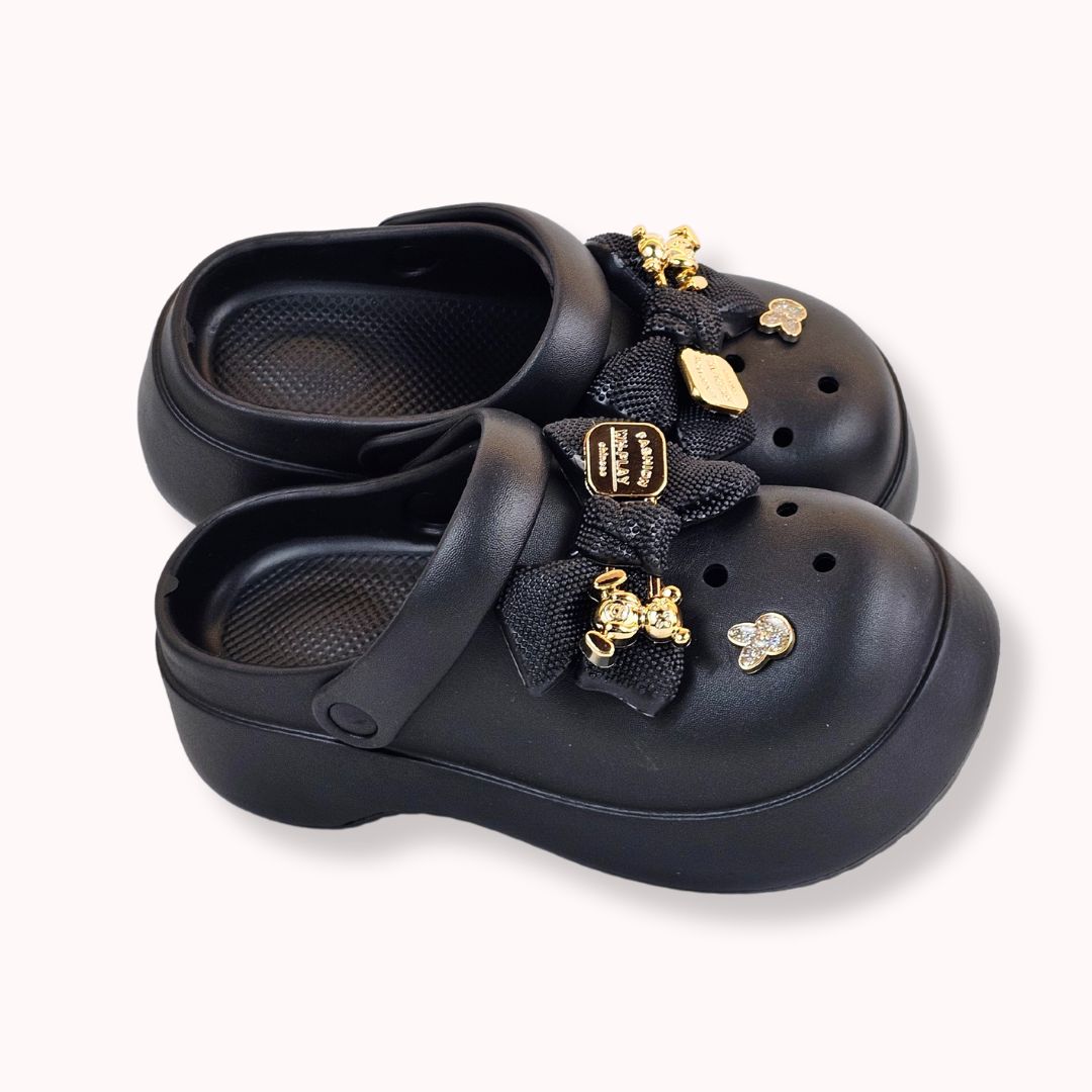 Thick Sole Bear clogs Black