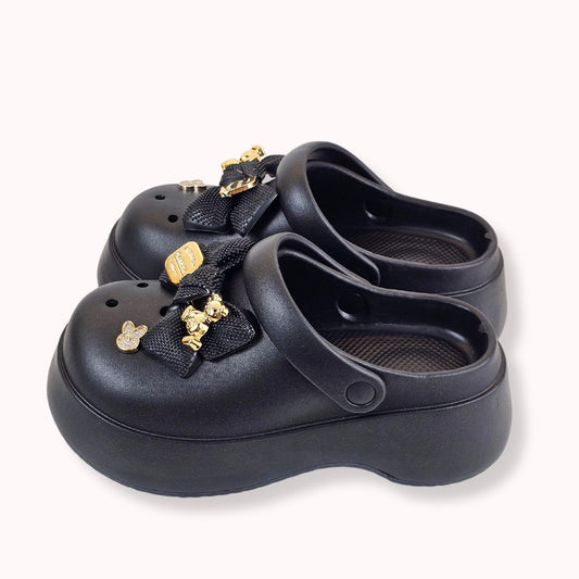 Thick Sole Bear clogs Black