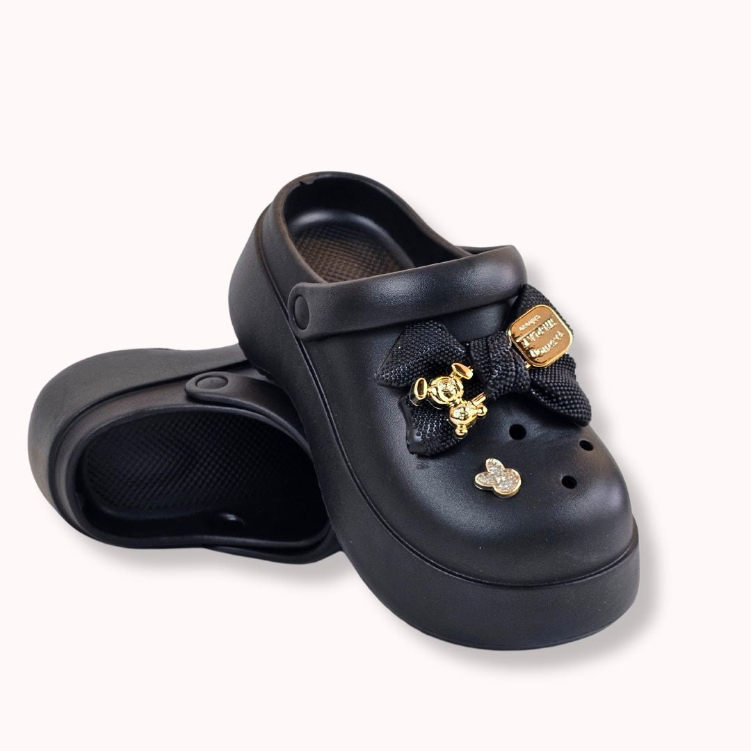 Thick Sole Bear clogs Black