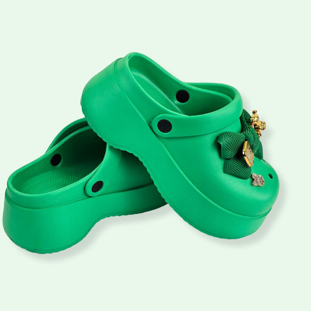 Thick Sole Bear Clogs Green