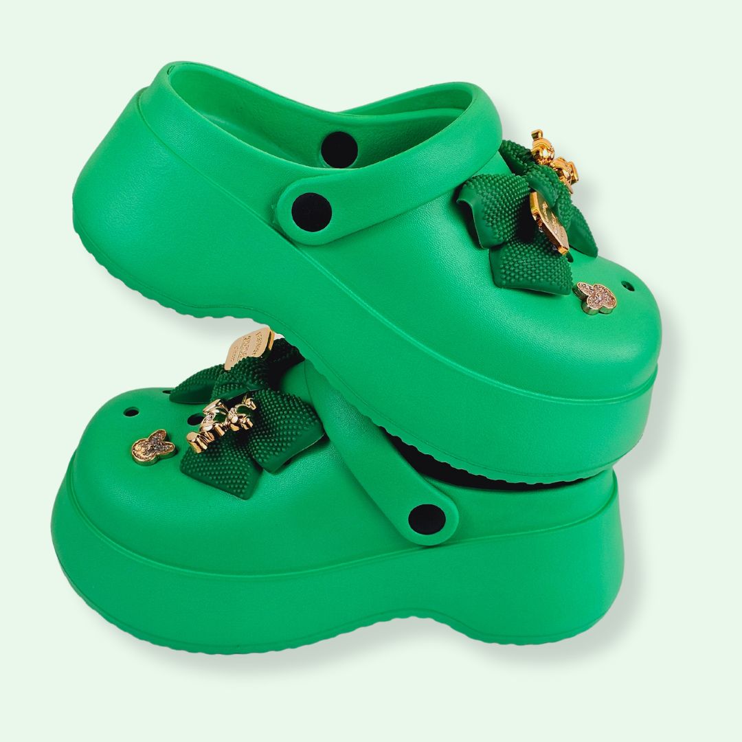 Thick Sole Bear Clogs Green