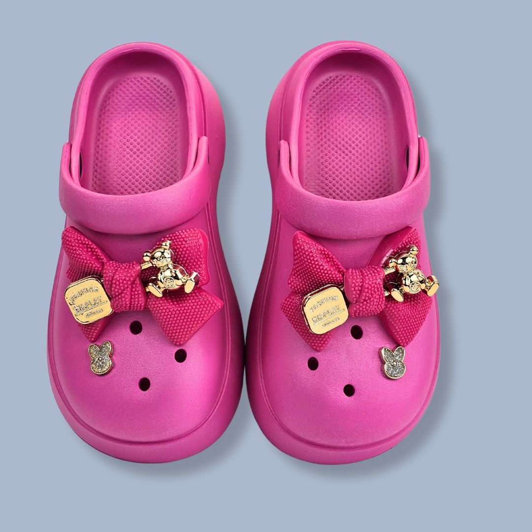 Thick Sole Bear Clogs Pink