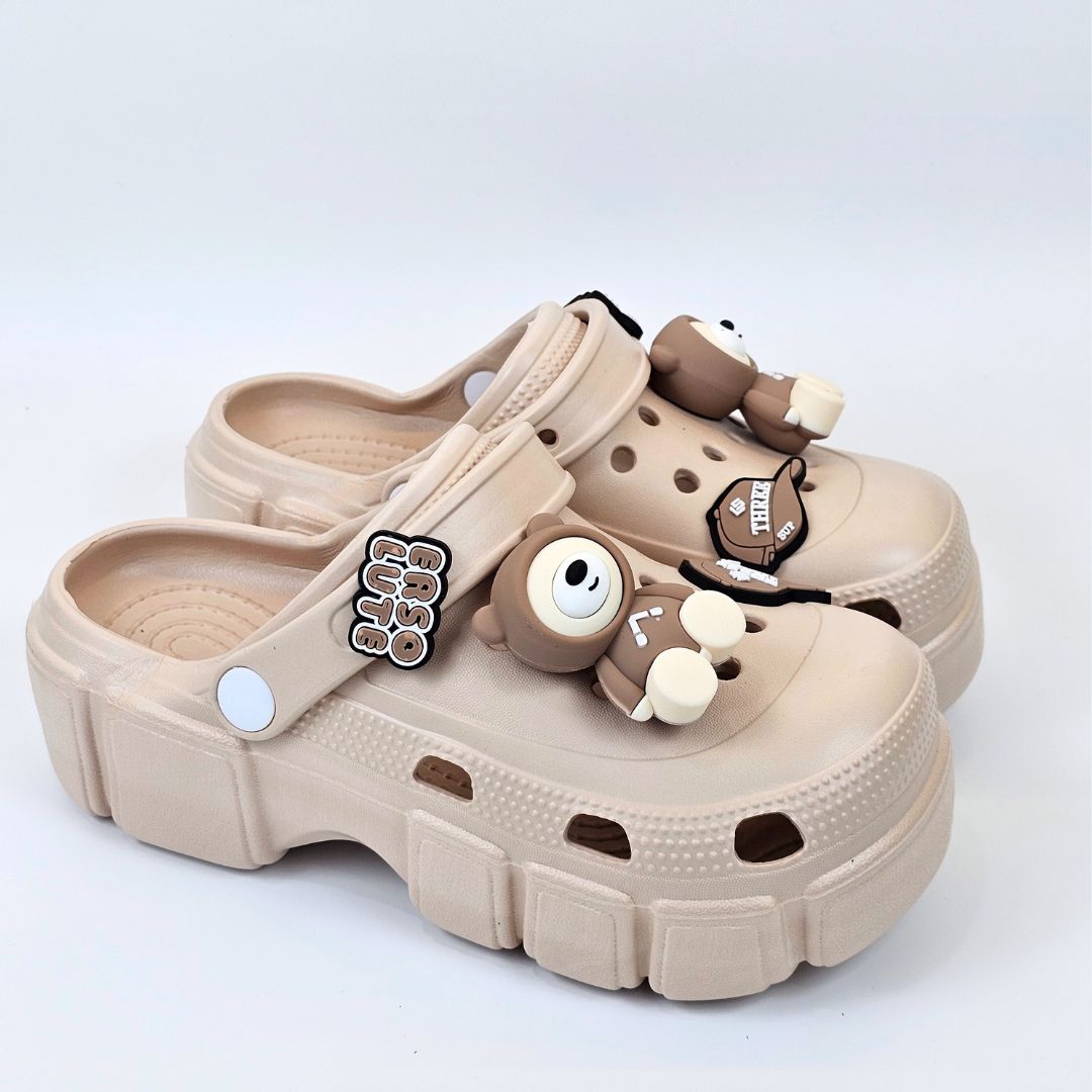 Panda Paws Brown Clogs