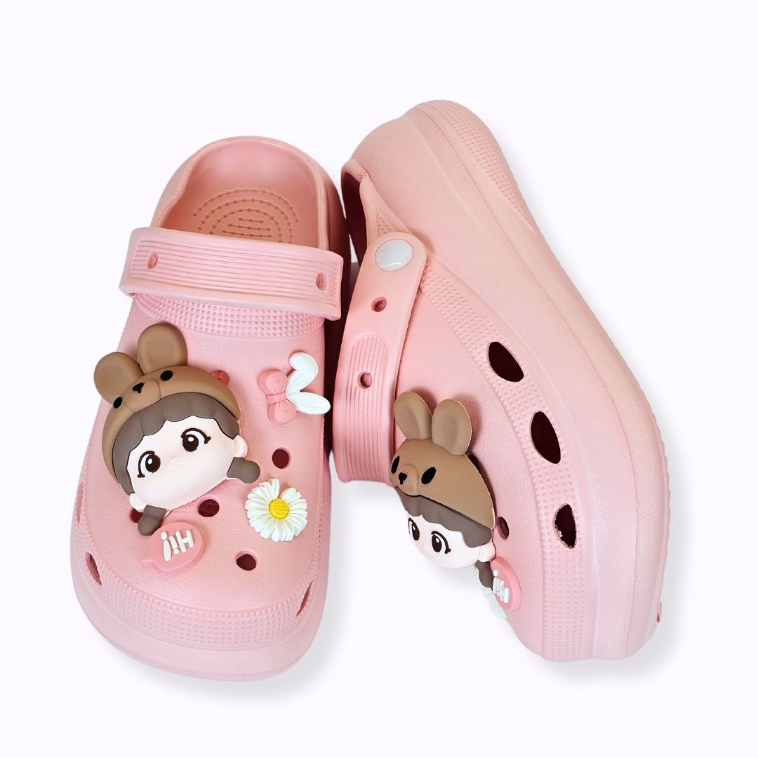 Pink Whimsical Bunny Clogs