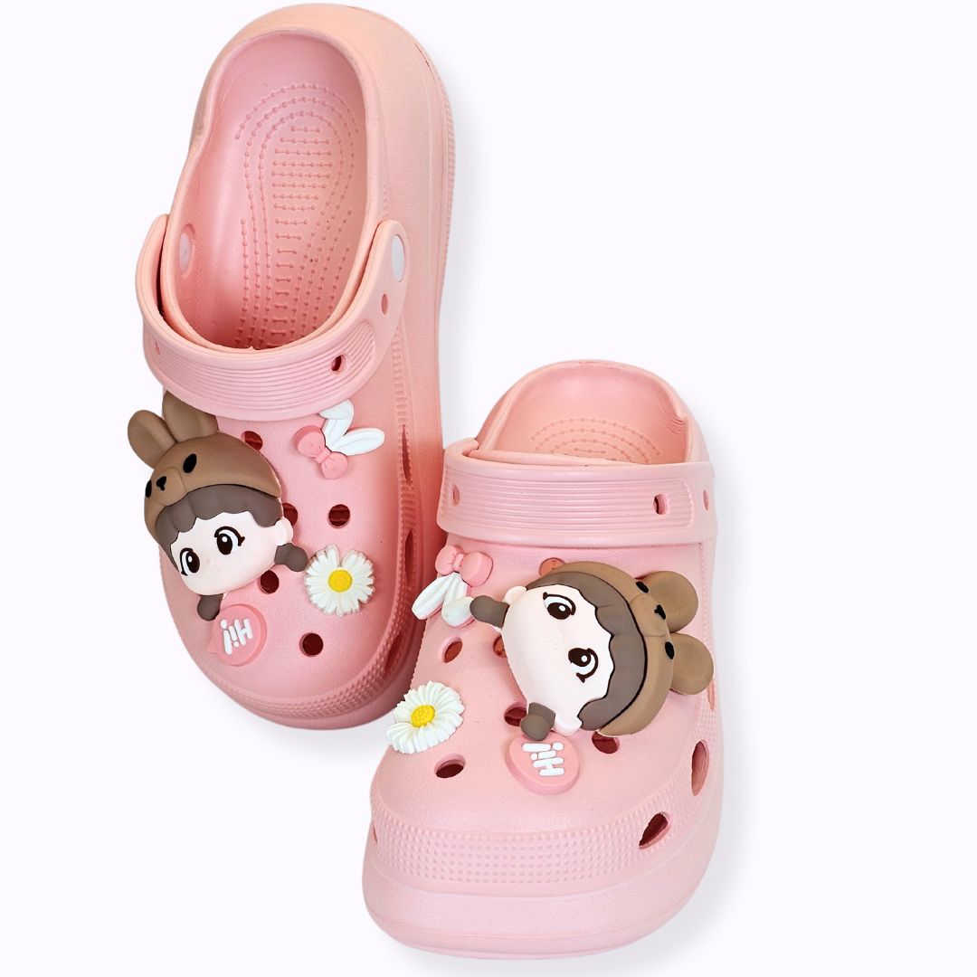 Pink Whimsical Bunny Clogs