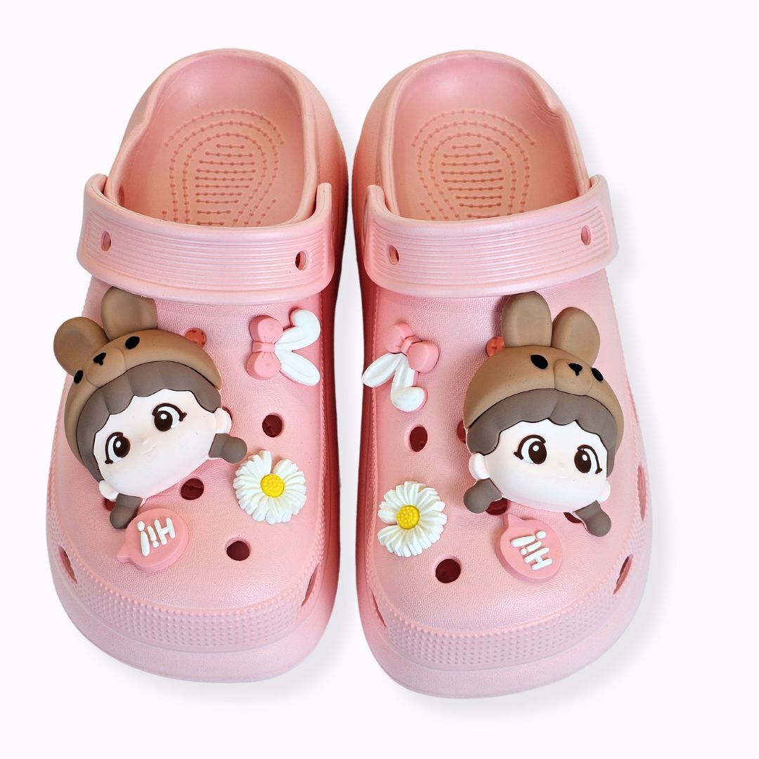 Pink Whimsical Bunny Clogs