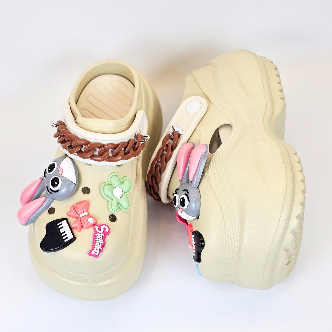 Beige Bunny Melody Clogs