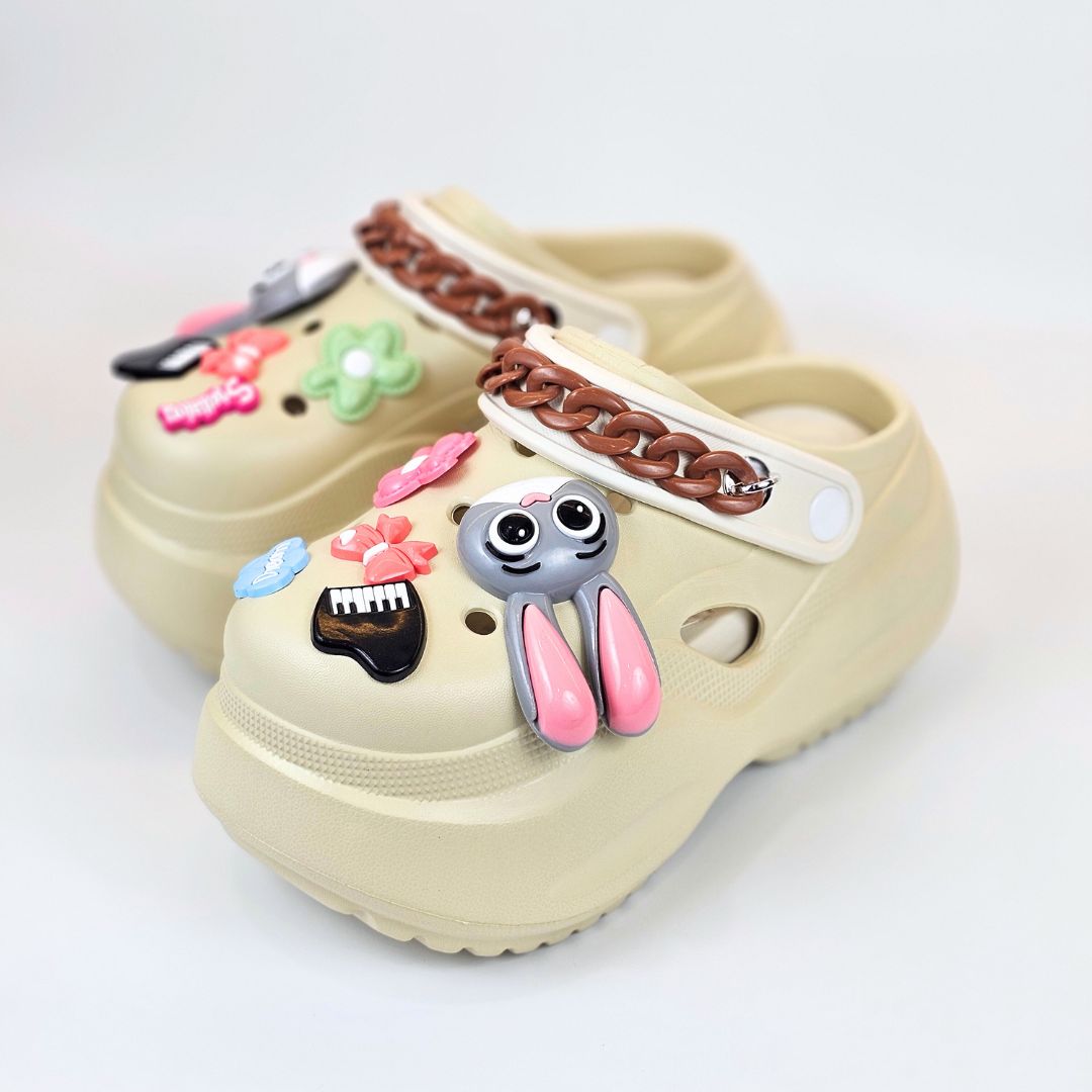 Beige Bunny Melody Clogs