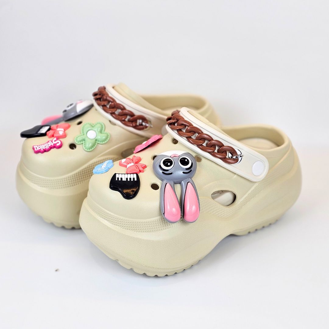 Beige Bunny Melody Clogs