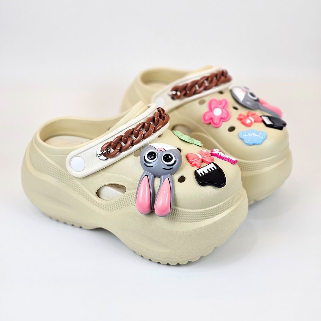 Beige Bunny Melody Clogs