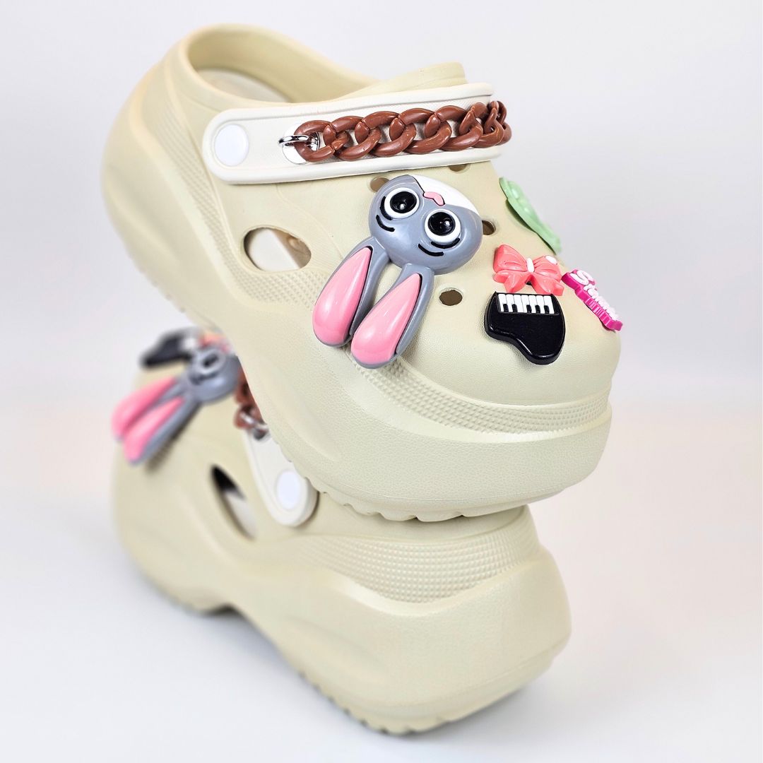 Beige Bunny Melody Clogs