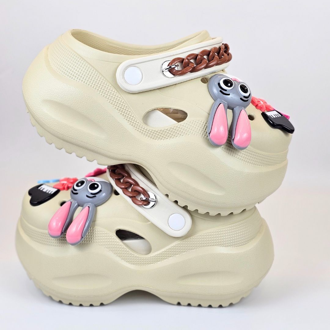 Beige Bunny Melody Clogs