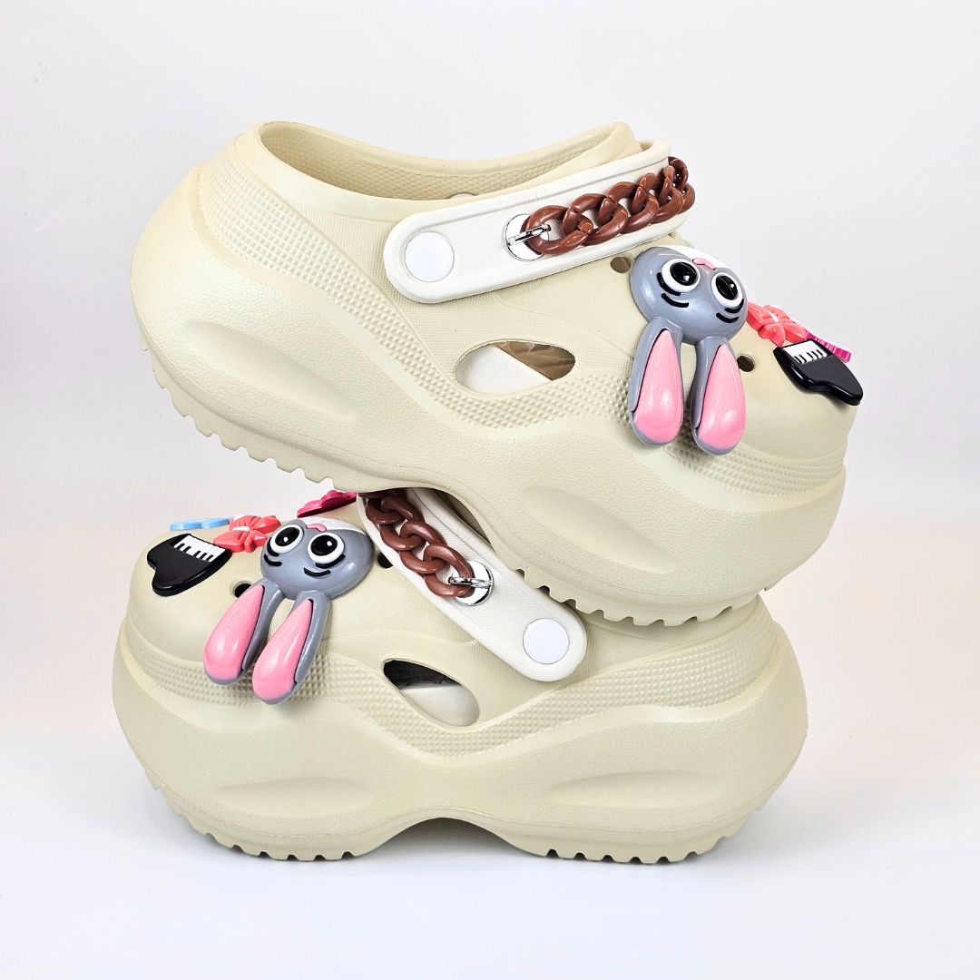 Beige Bunny Melody Clogs