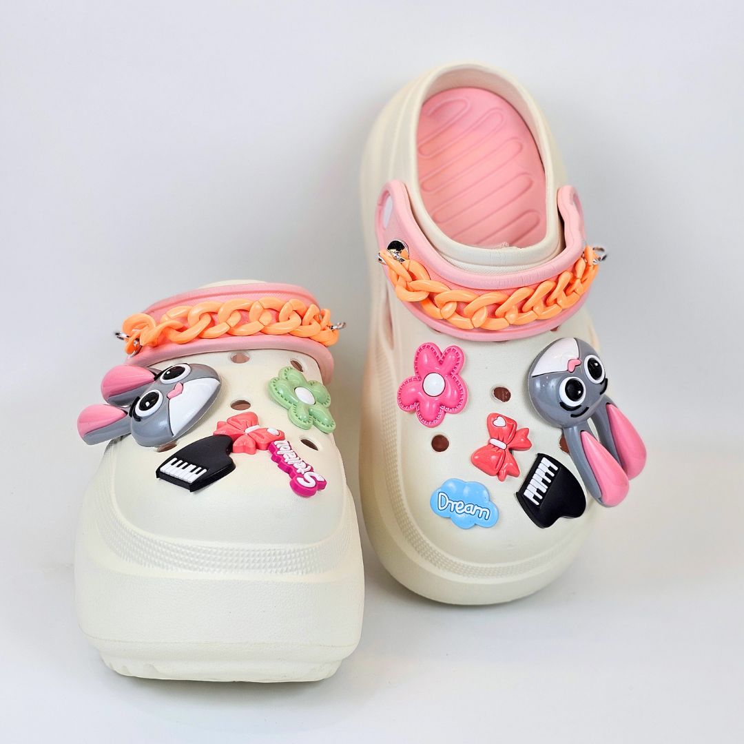 White Bunny Melody clogs