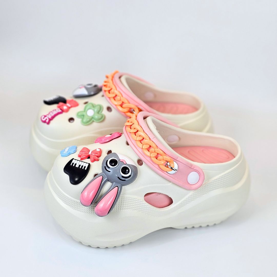 White Bunny Melody clogs