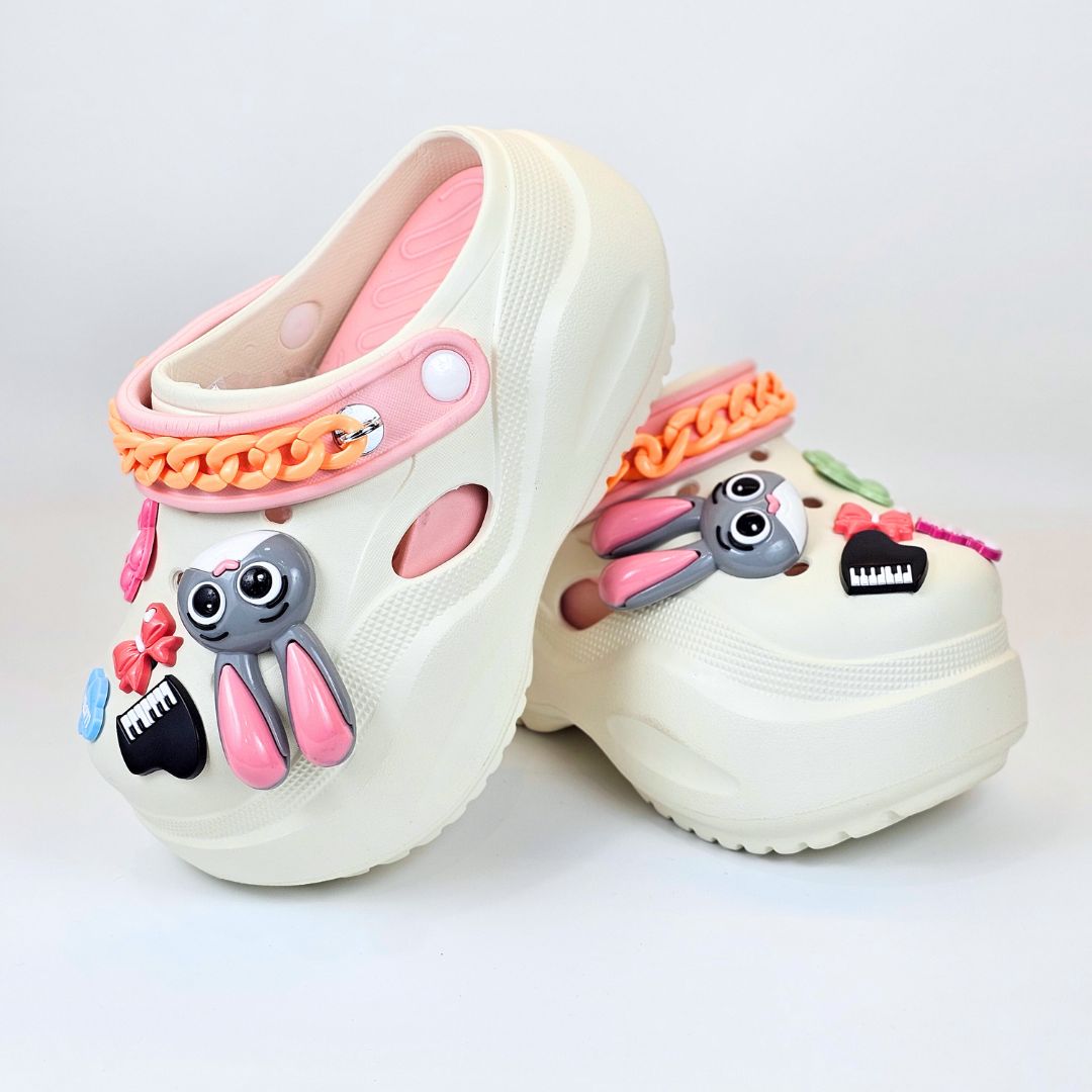 White Bunny Melody clogs