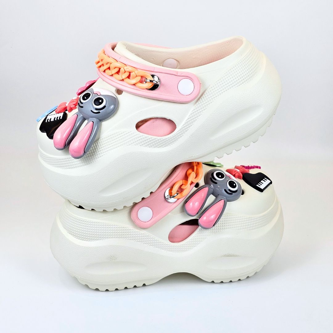 White Bunny Melody clogs