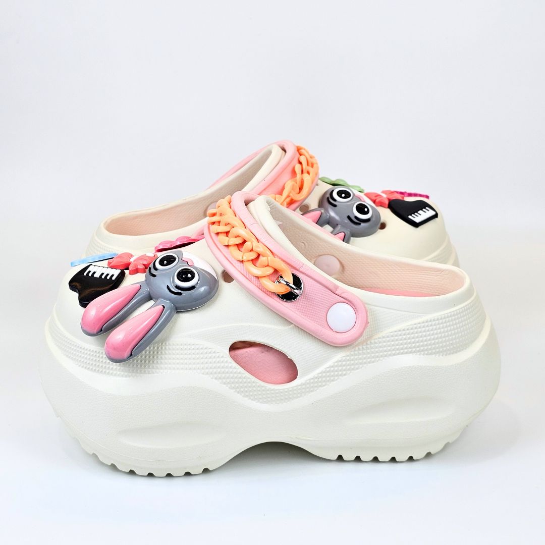 White Bunny Melody clogs