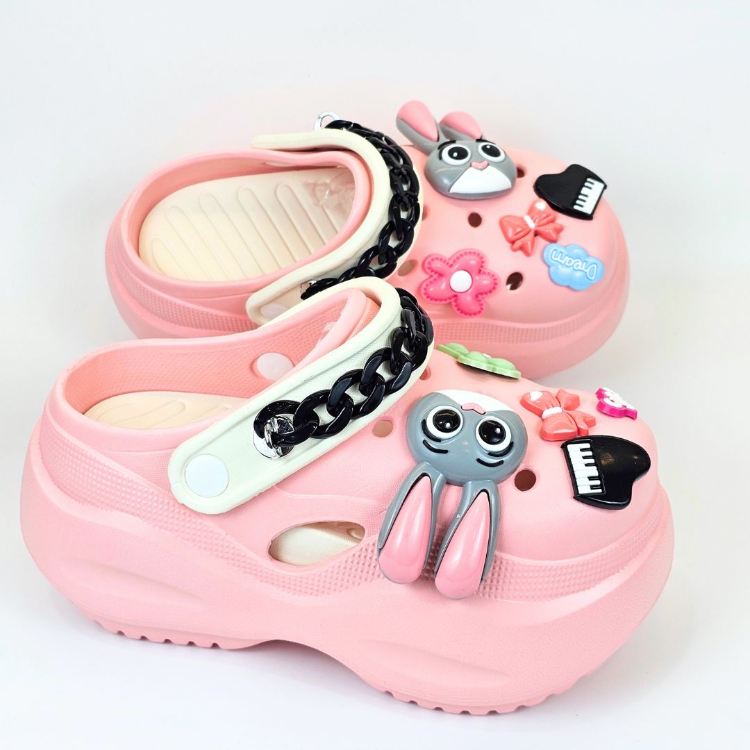 Pink Bunny Melody Clogs