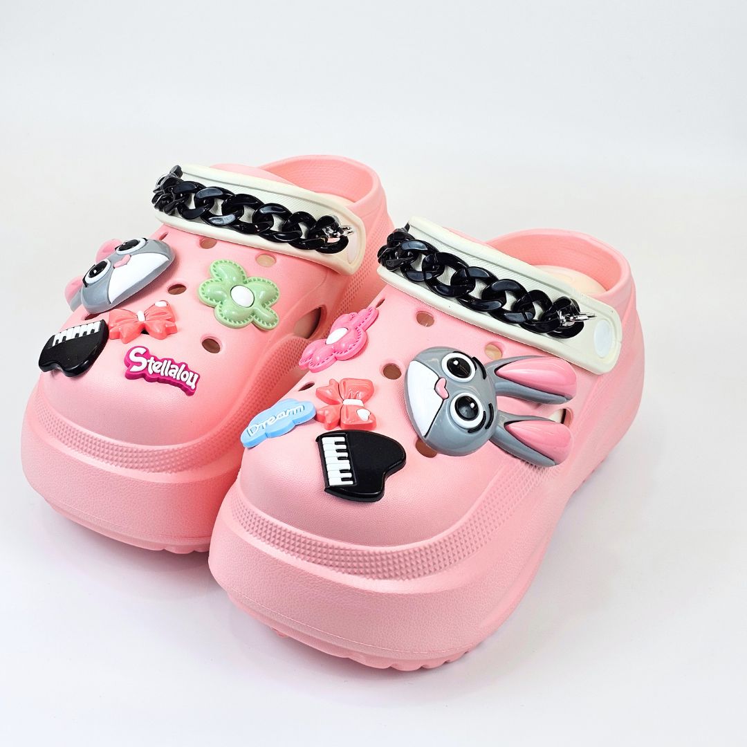 Pink Bunny Melody Clogs