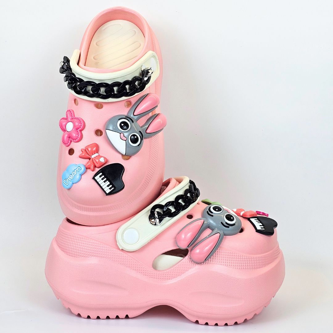 Pink Bunny Melody Clogs