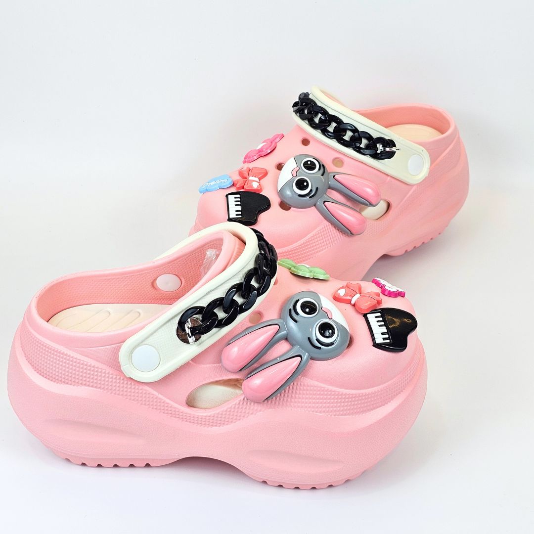 Pink Bunny Melody Clogs