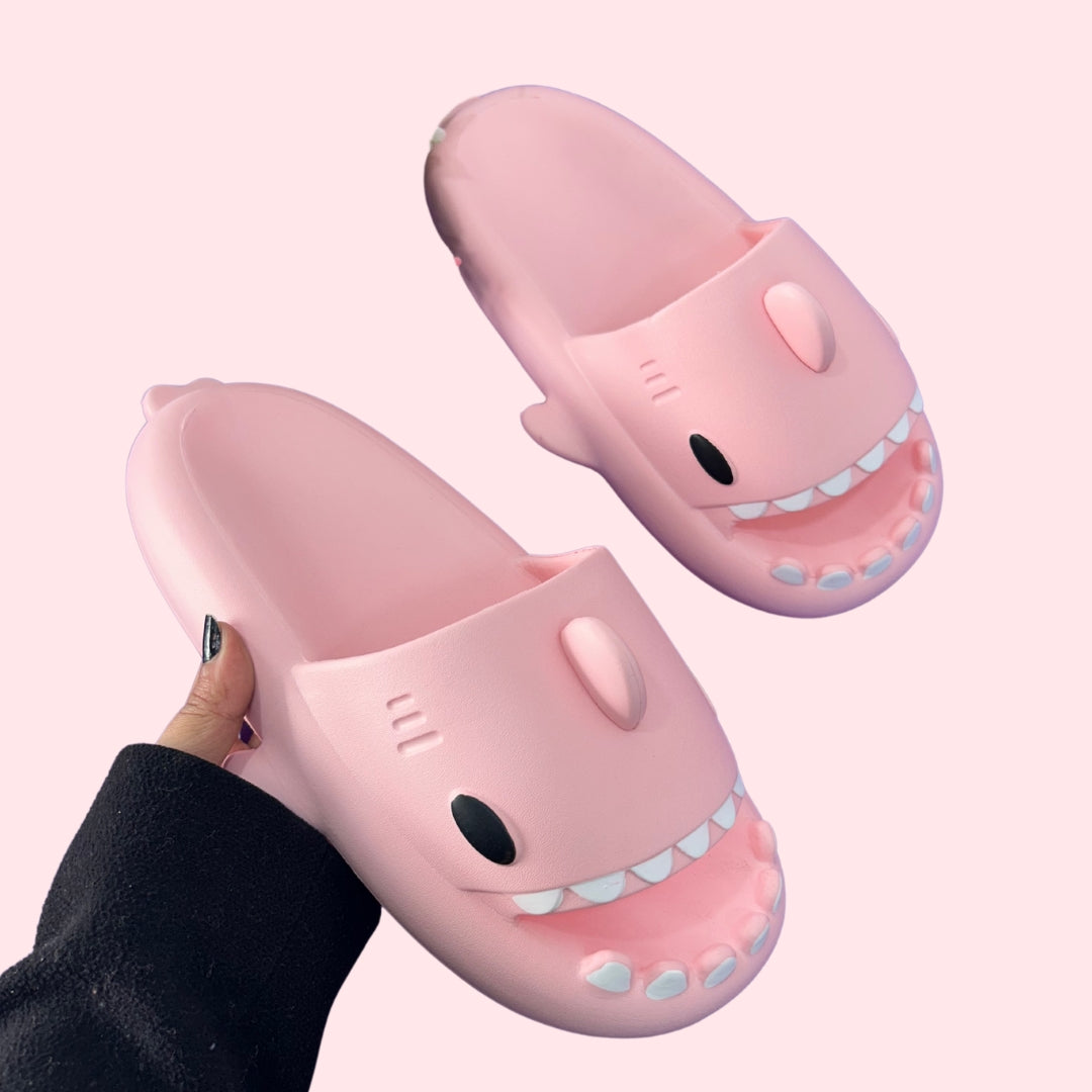 Pink Shark Slippers (unisex)