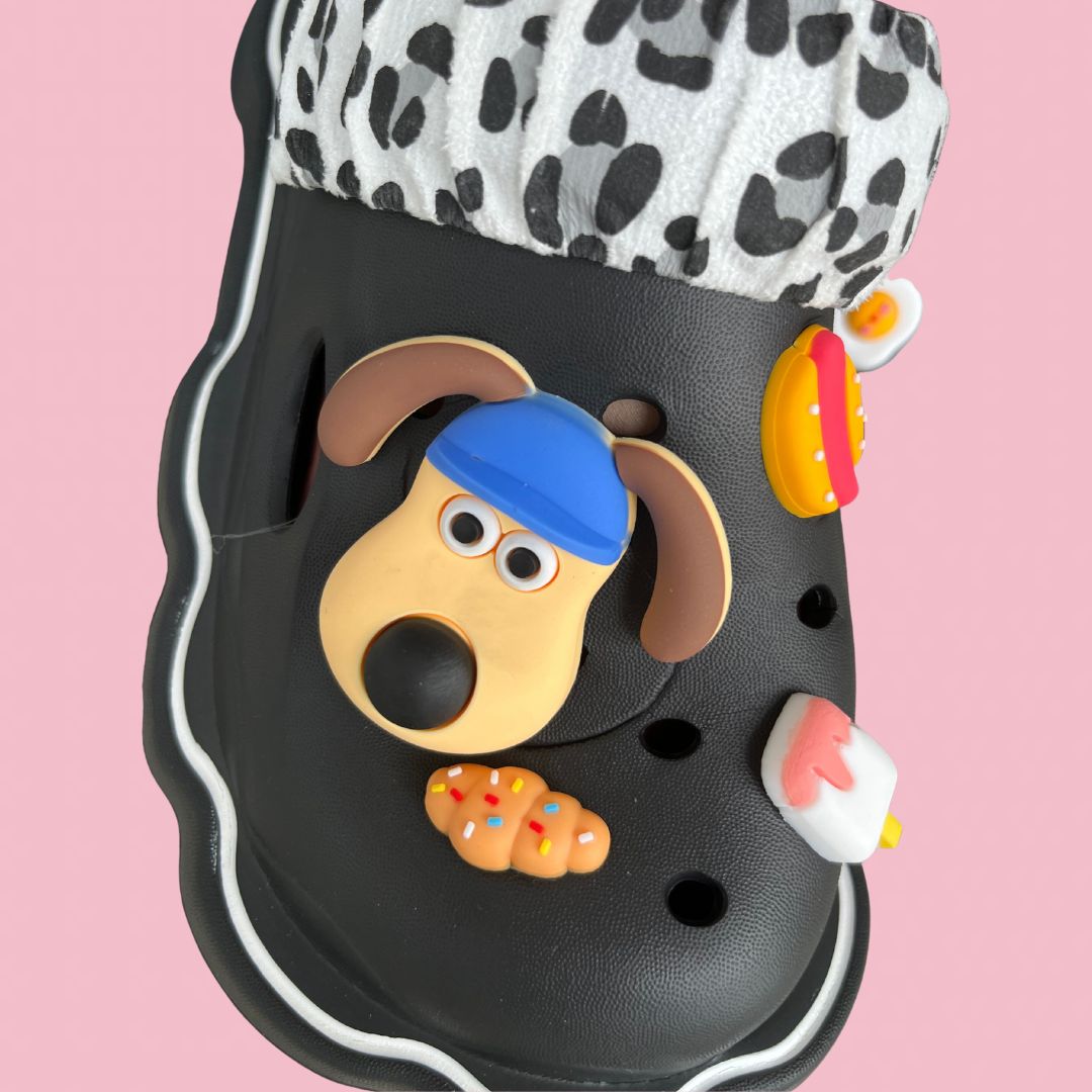 Black Foodie Doggie Clogs