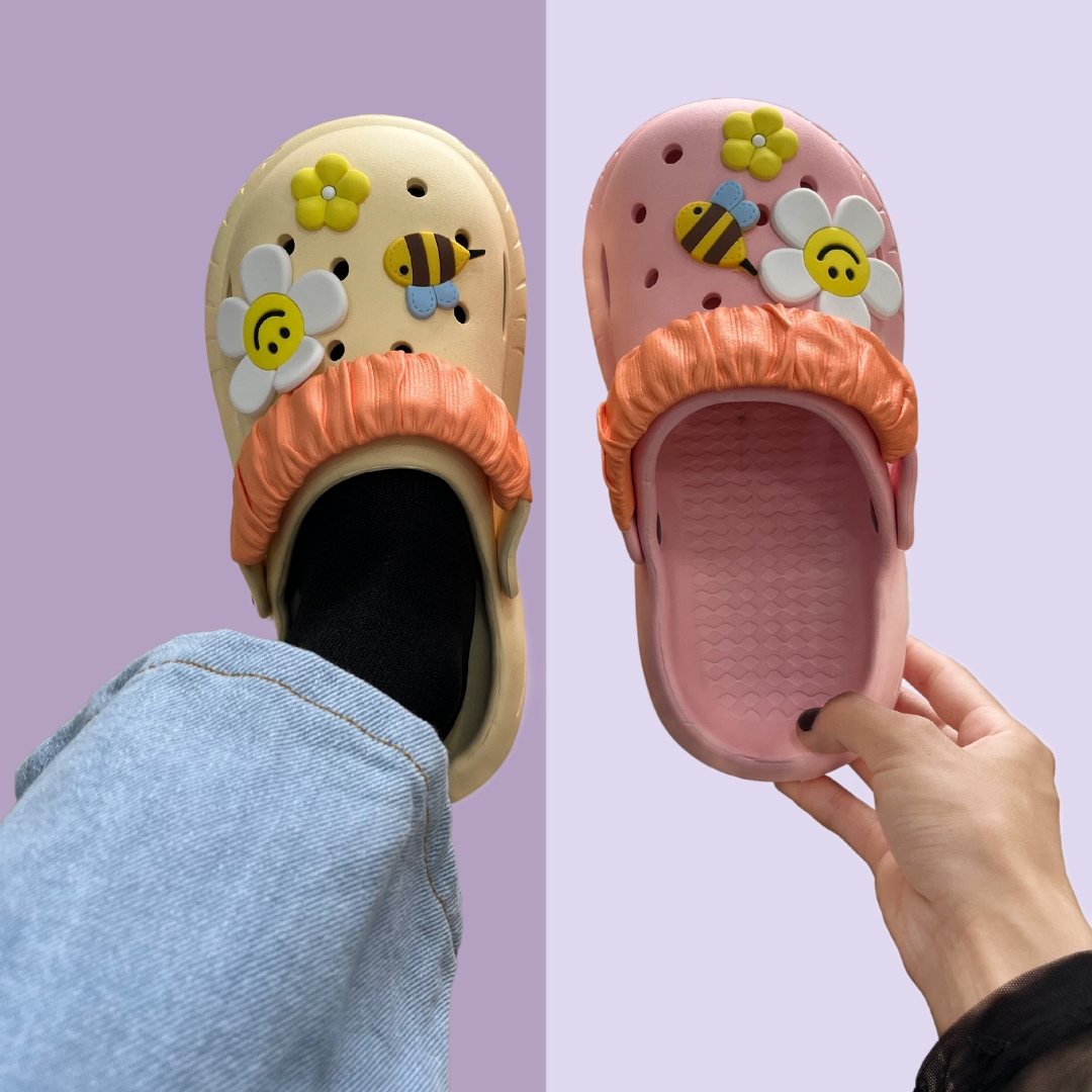 Buzz Bloom Pink Clogs