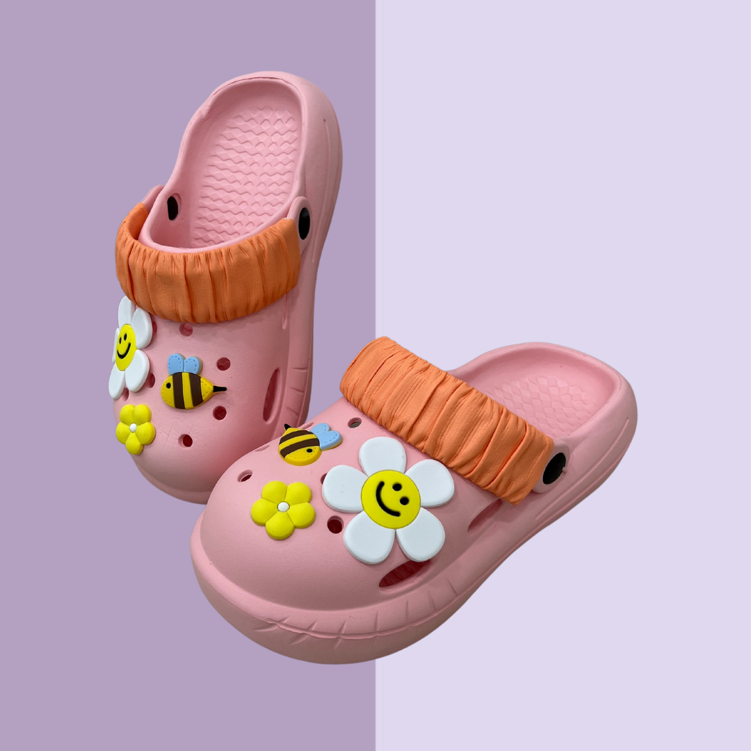 Buzz Bloom Pink Clogs