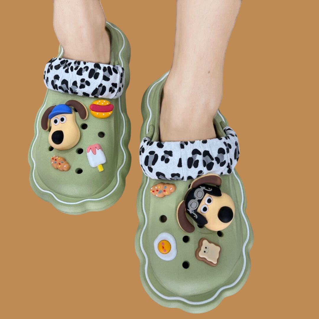 Green Foodie Doggie Clogs