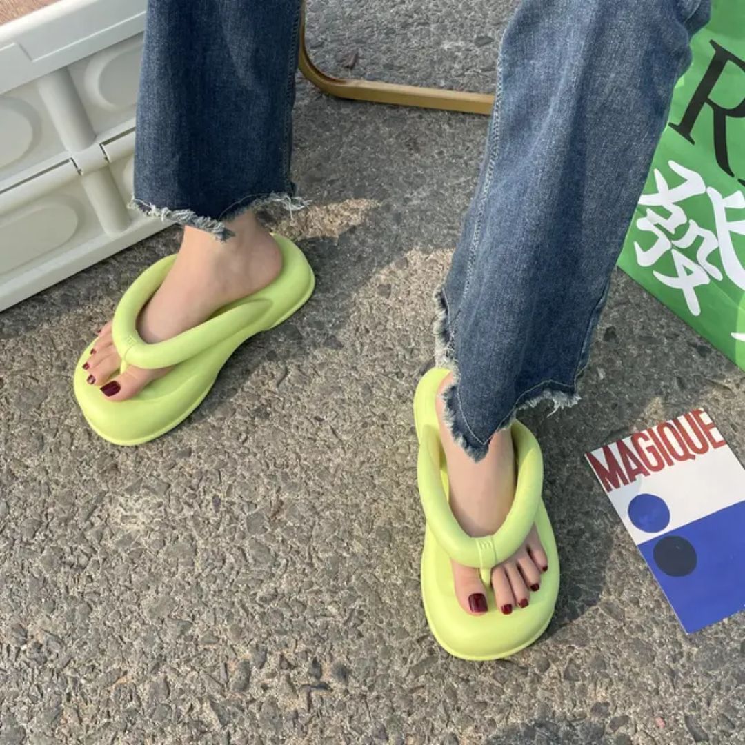 Neon Thick Sole Comfy Flip Flop