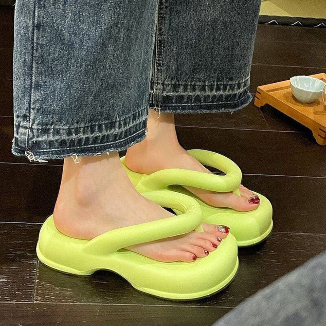 Thick sole flip on sale flops