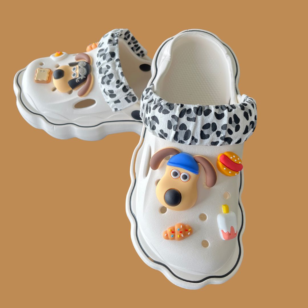 White Foodie Doggie Clogs