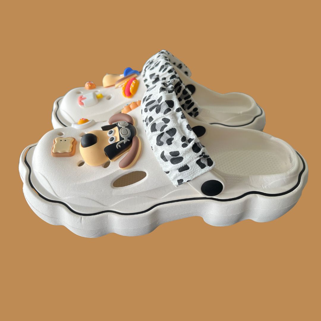 White Foodie Doggie Clogs