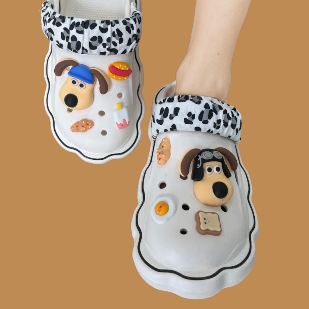 White Foodie Doggie Clogs