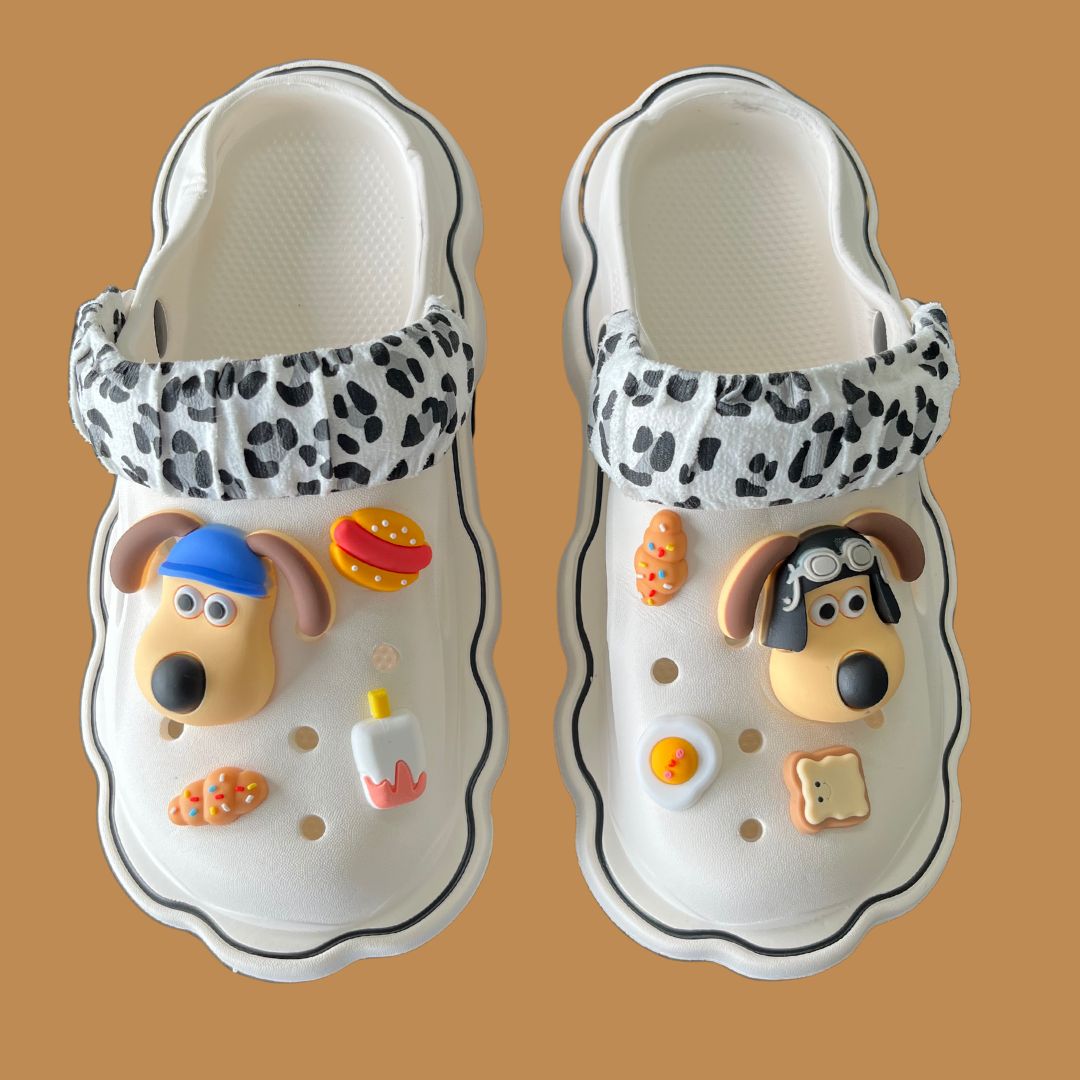 White Foodie Doggie Clogs