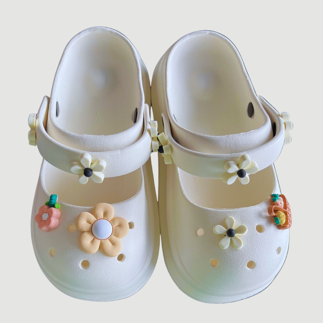 White Blossom Bliss Clogs