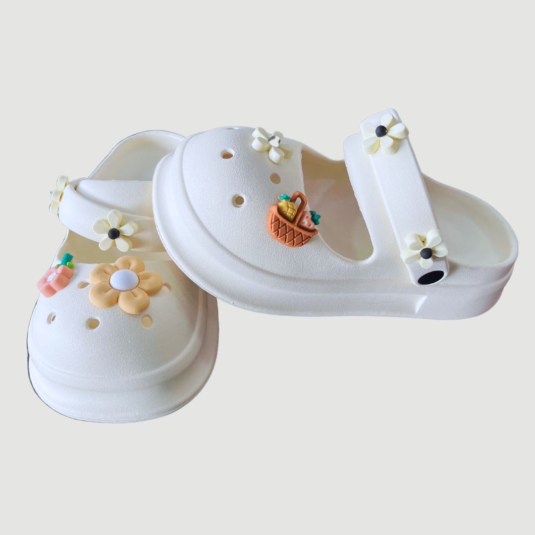 White Blossom Bliss Clogs